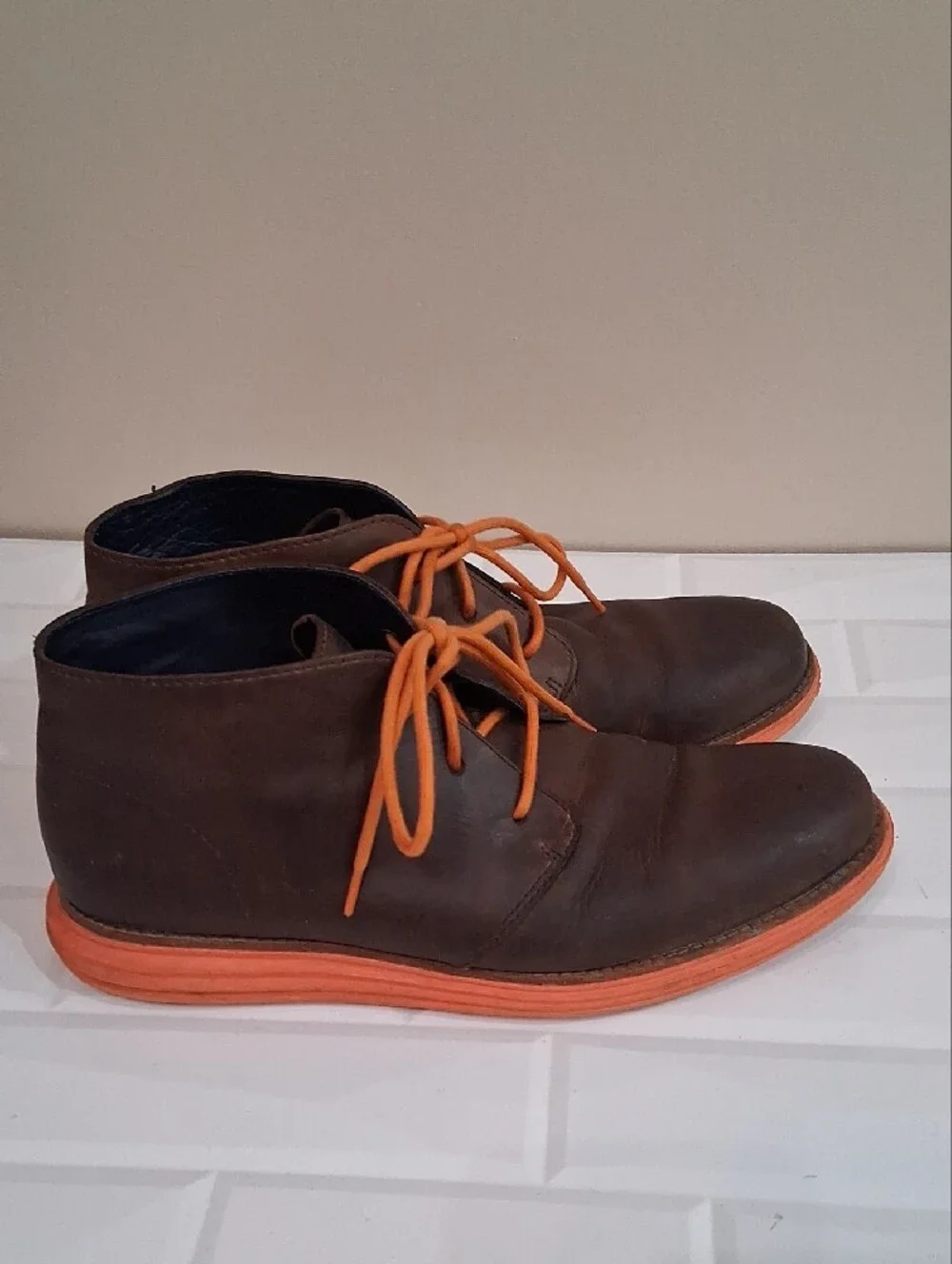 Cole Haan LunarGrand Brown Leather Chukka Boots Size 9.5